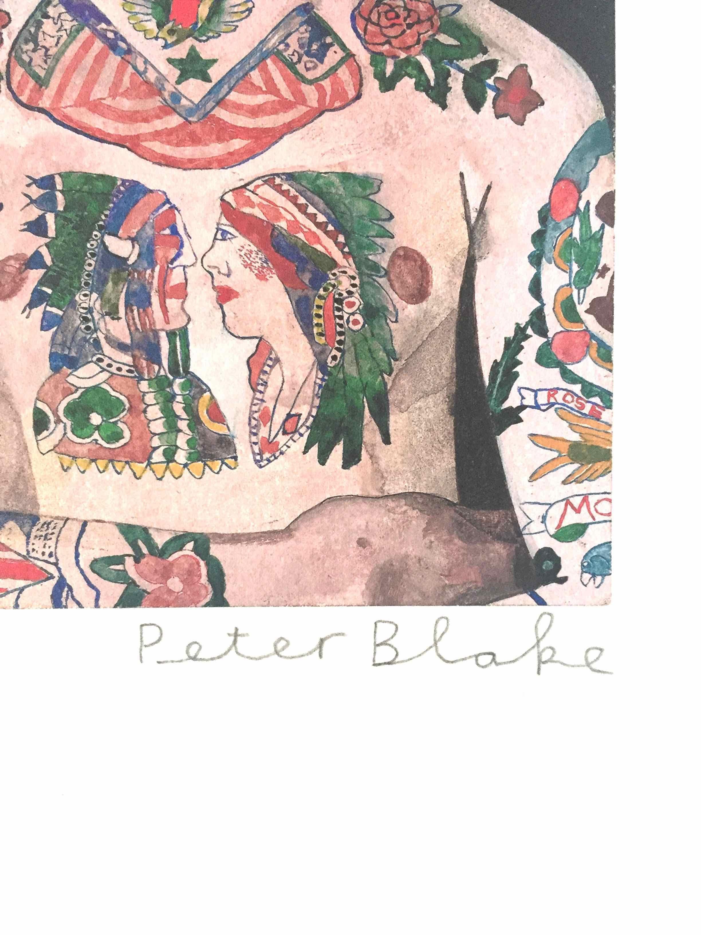 Tattooed People, Percy: Limited Edition Print by Sir Peter Blake 2