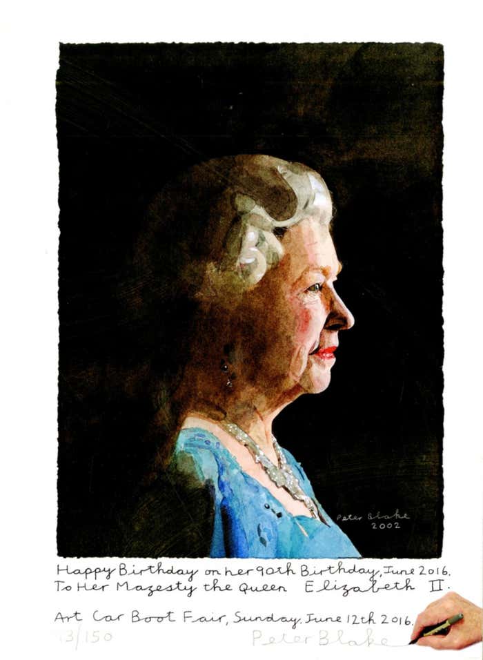 Peter Blake Print Examples Peter Blake - To Her Majesty, The Queen Elizabeth II For Sale at ...