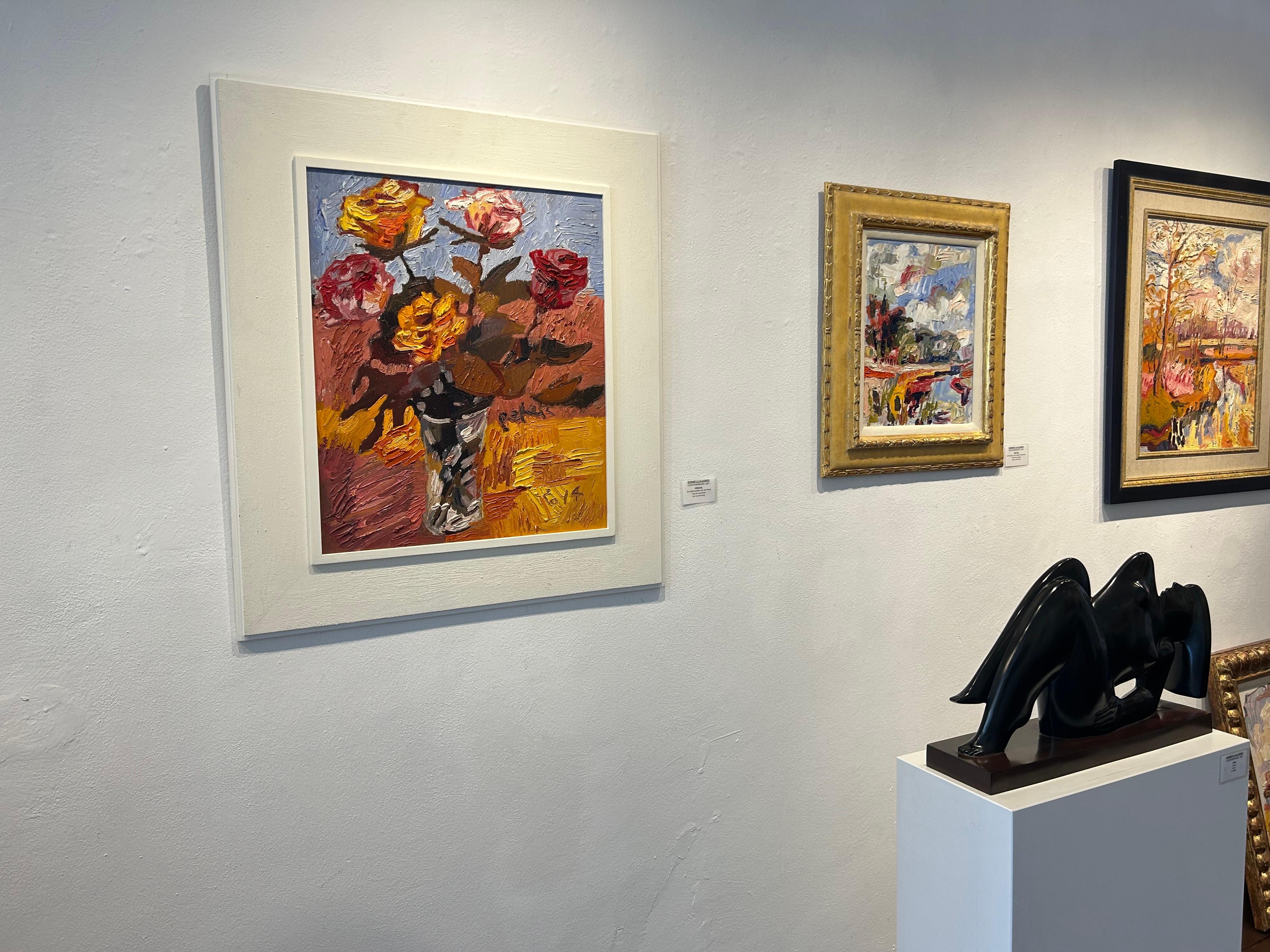 Wilde Volheid van Rozen Stillleben in Wildform von Rosen, Blumen, Stillleben, Modern, neu (Zeitgenössisch), Painting, von Peter Bol