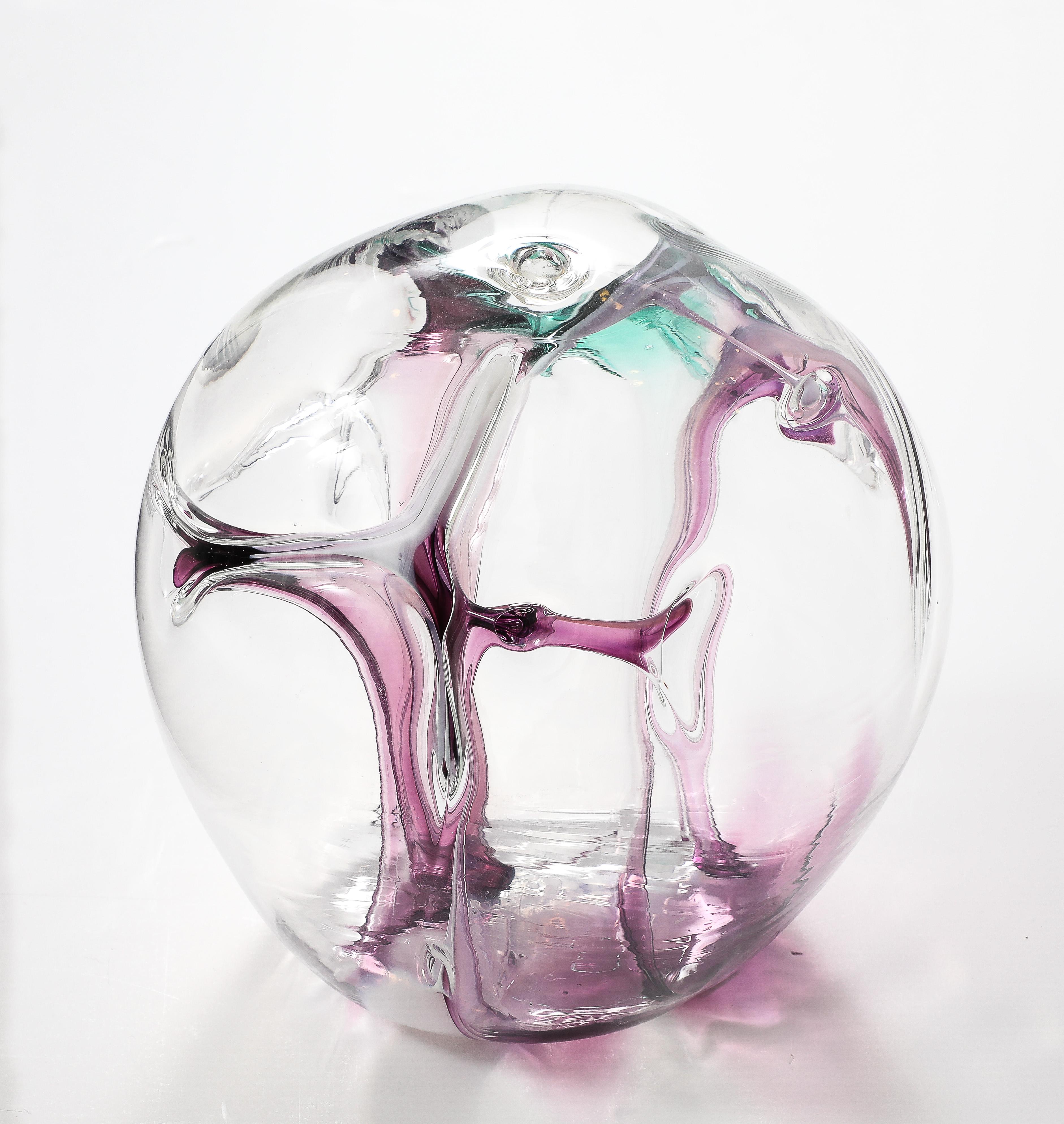 Peter Bramhall Glass Orb sculpture, Dated 1998. For Sale 1
