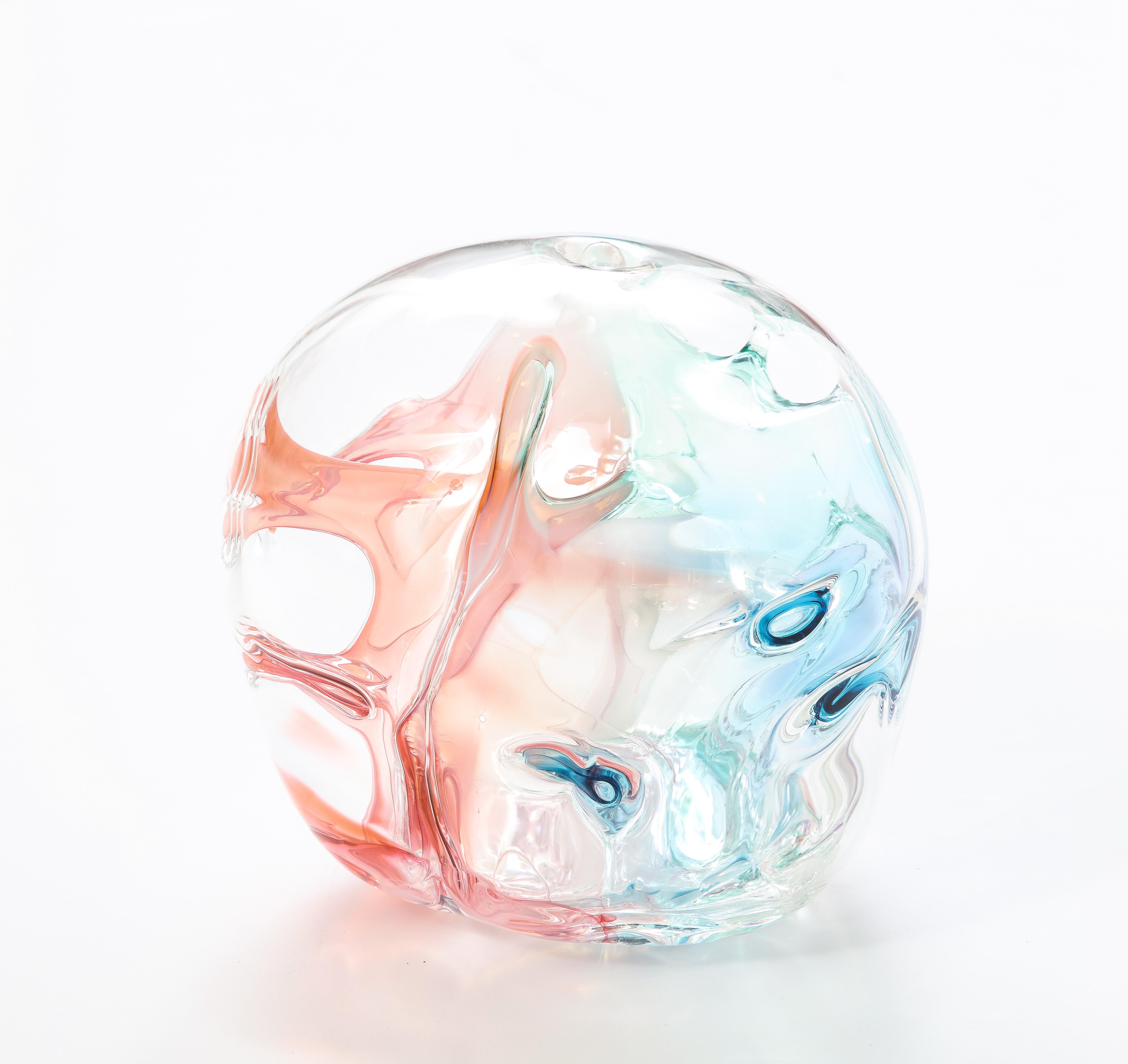 Modern Peter Bramhall Glass Orb Sculpture For Sale