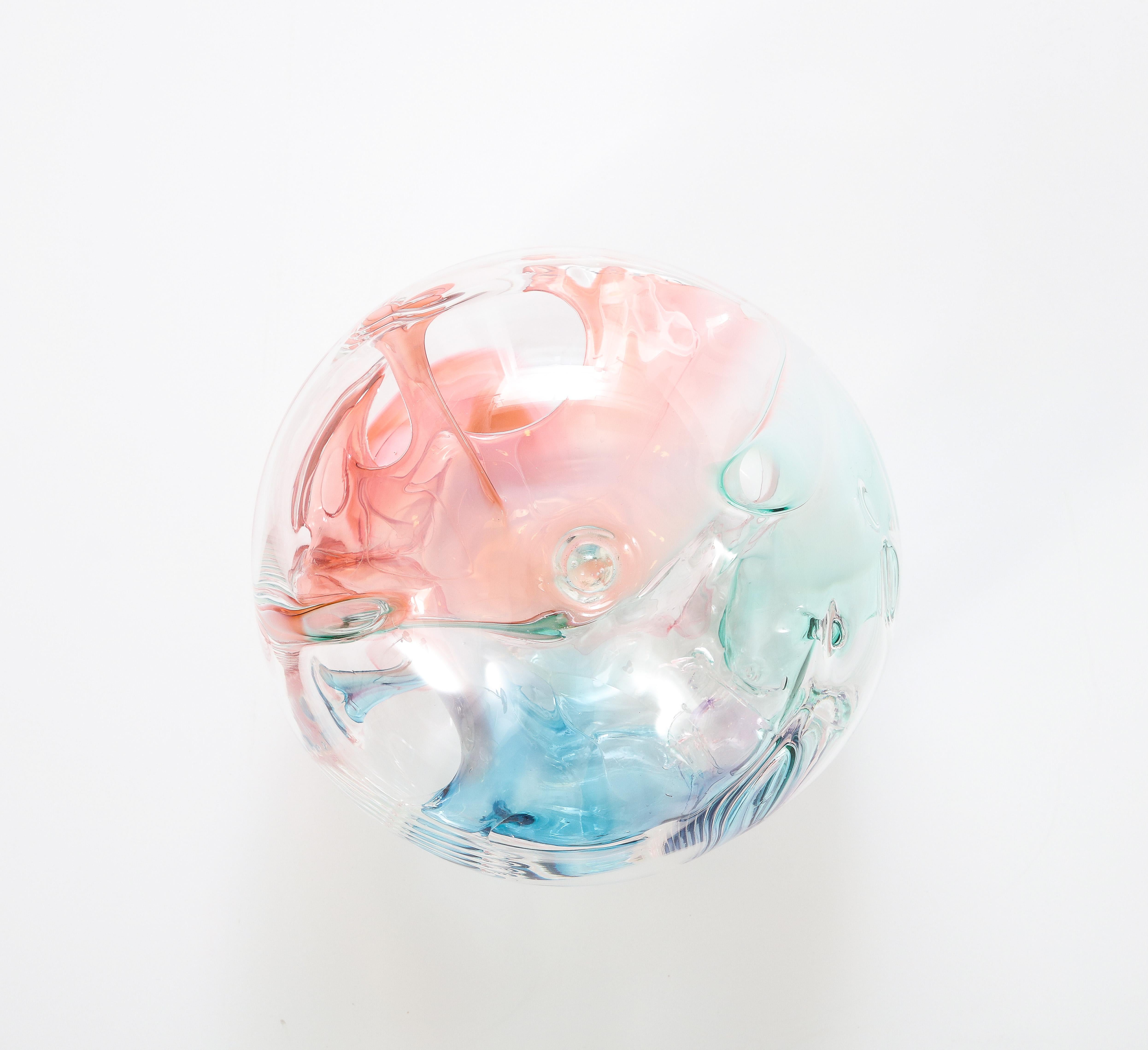 Peter Bramhall Glass Orb Sculpture In Good Condition In New York, NY