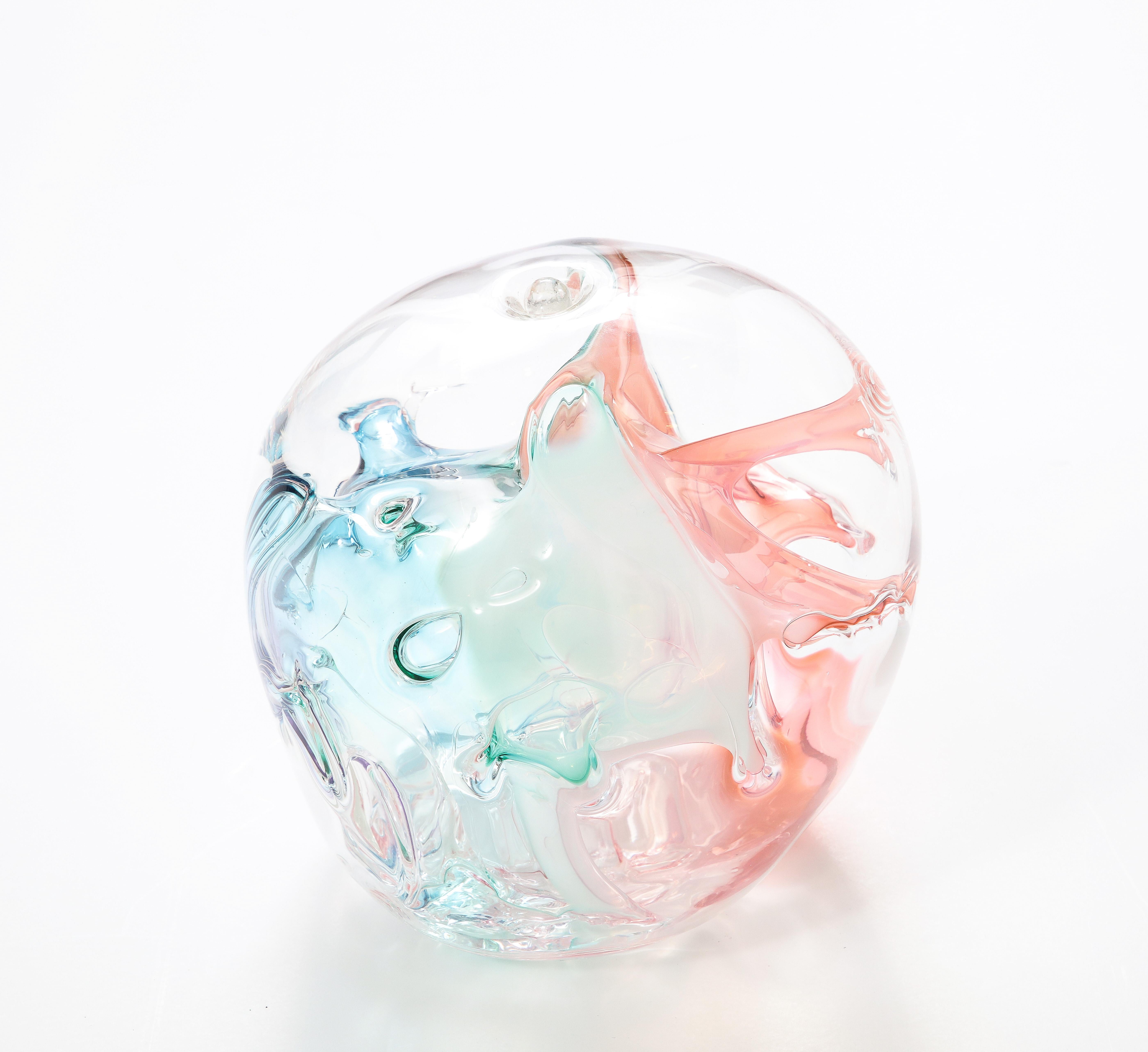 Contemporary Peter Bramhall Glass Orb Sculpture