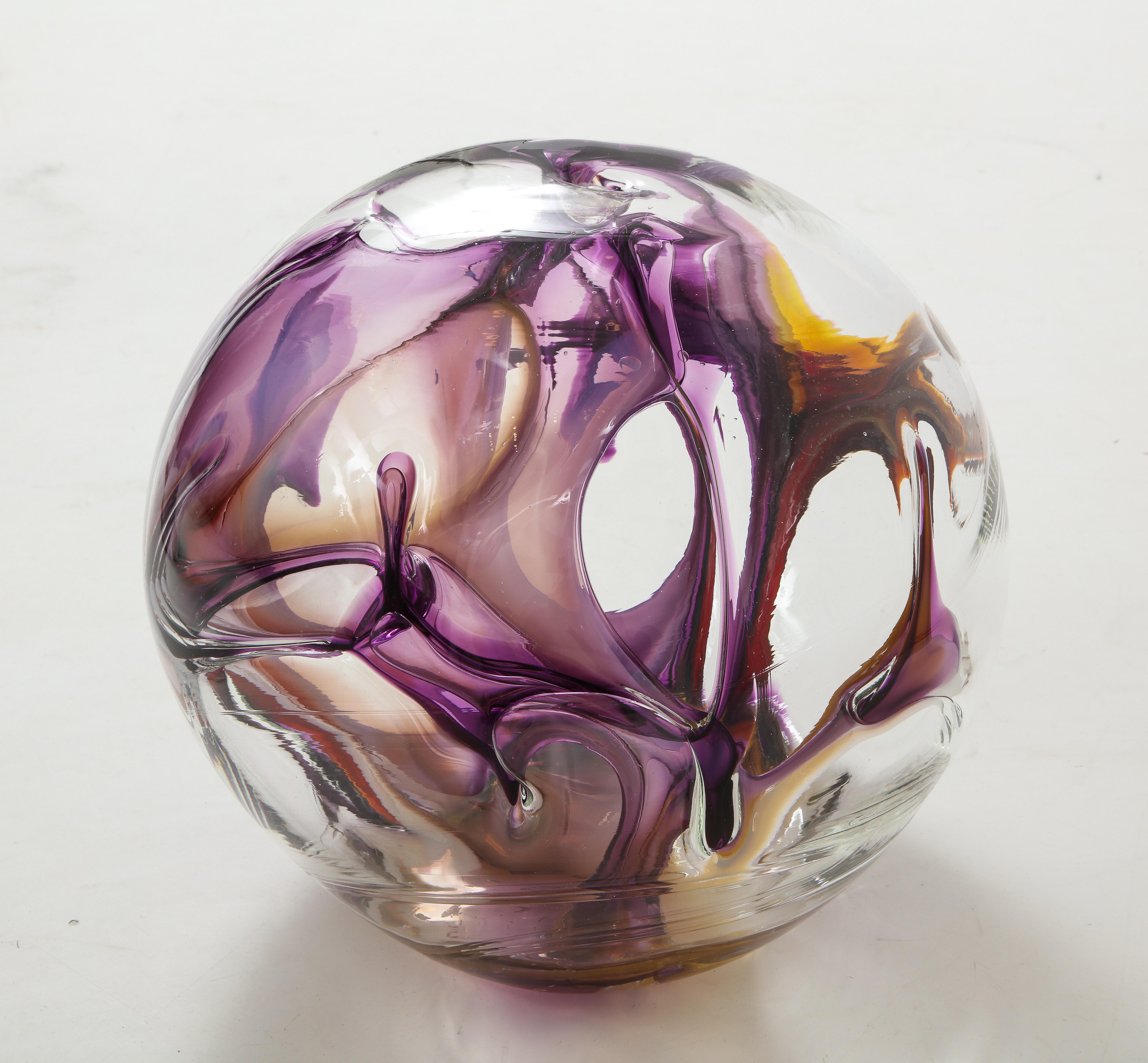 Modern Peter Bramhall Glass Sculpture
