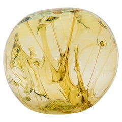 Peter Bramhall Postmodern Art Glass Orb Sculpture