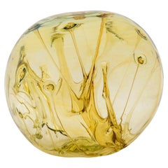 Peter Bramhall Postmodern Art Glass Orb Sculpture