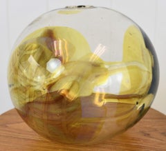 Peter Bramhall Signed Studio Art Glass Orb Vase