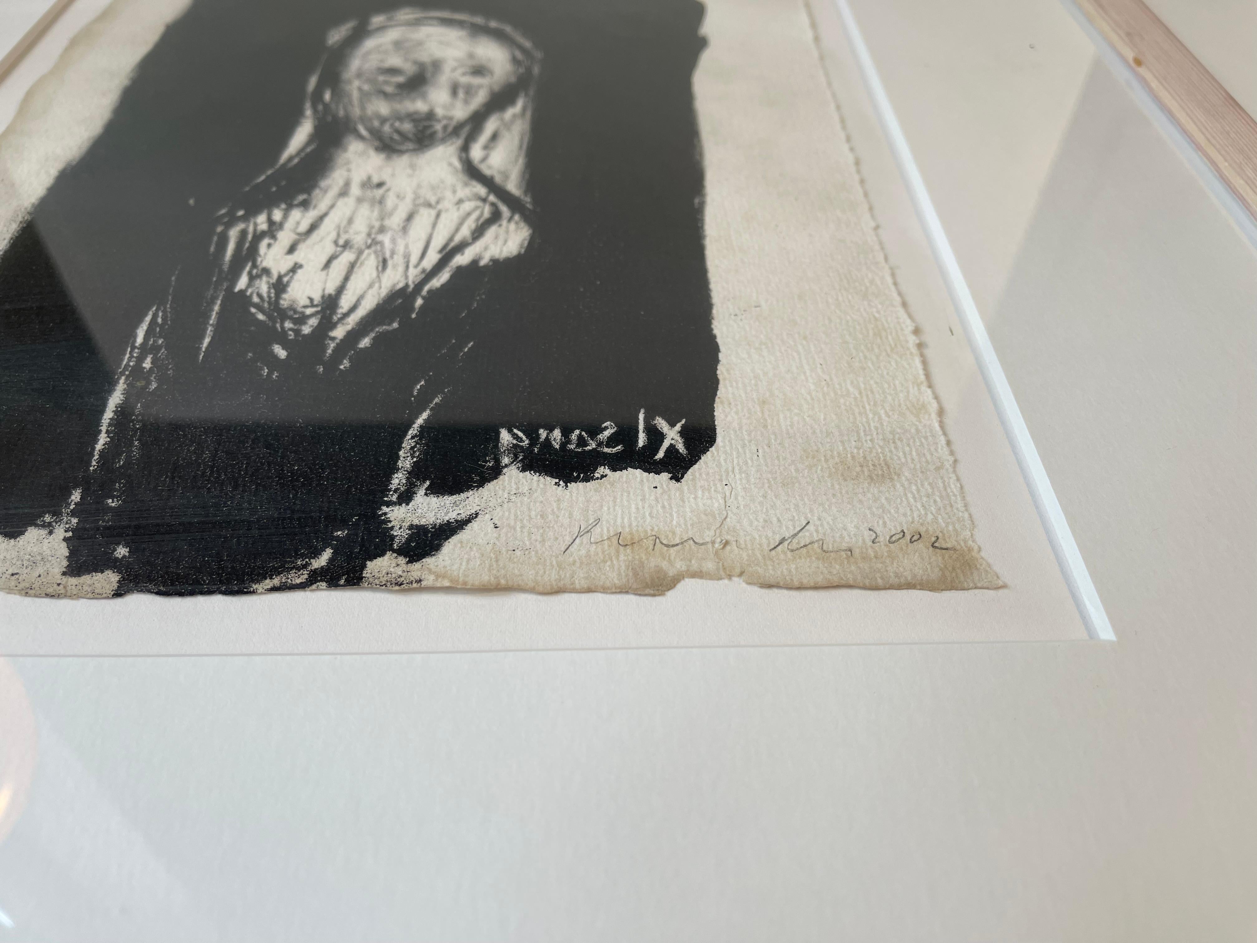 Peter Brandes (1944-2025) Lied IX zu Homers Odyssee - Schwarz auf antikem Papier im Zustand „Gut“ im Angebot in Esbjerg, DK