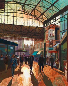 inter Sun in Borough Market - London urban city landscape paint modern station