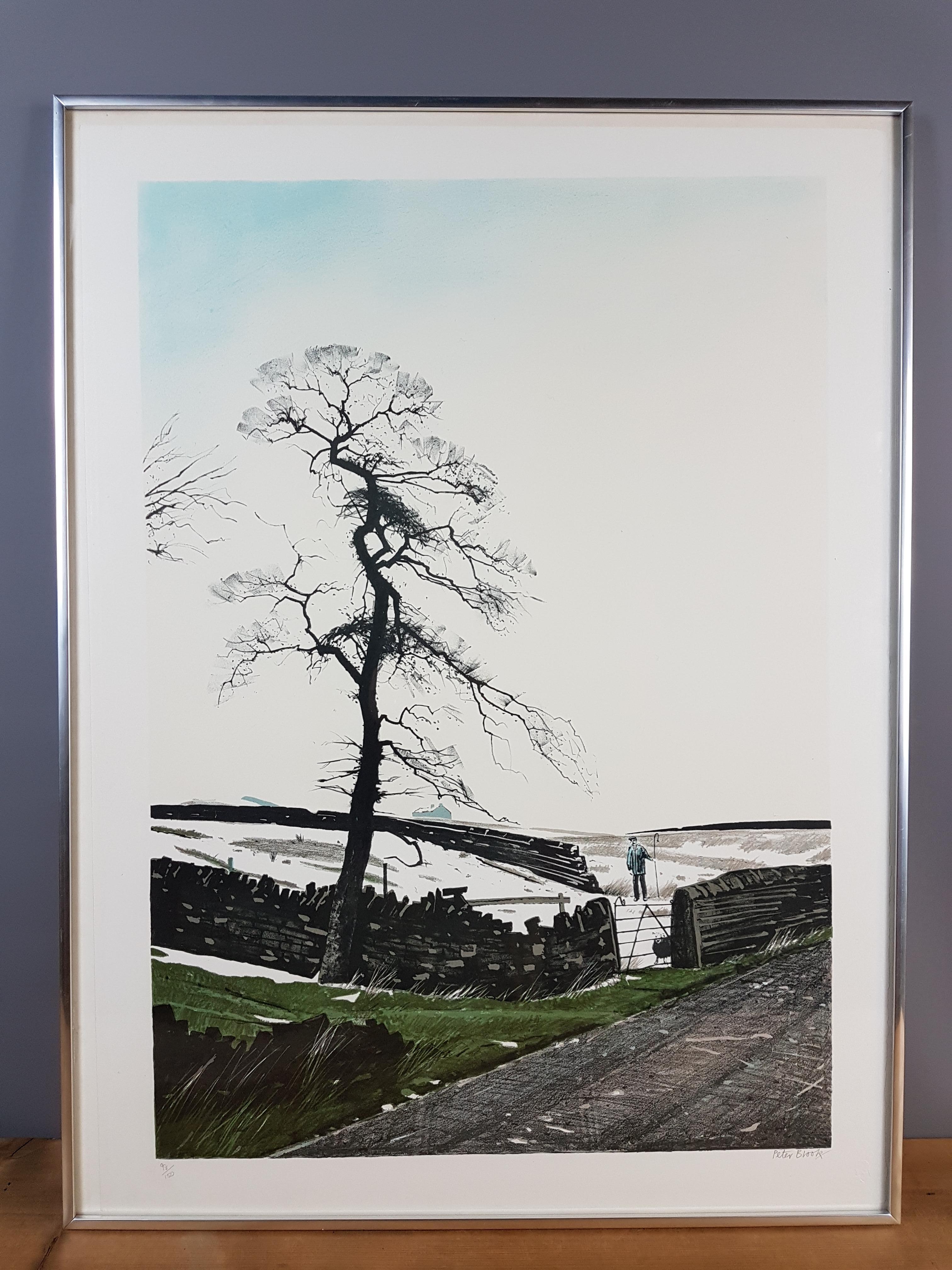 A very nice signed limited edition print by renowned Yorkshire landscape artist, Peter Brook (1927-2009), lived and worked primarily in West Yorkshire and took his inspiration from the rural landscape surrounding him. His paintings show the natural
