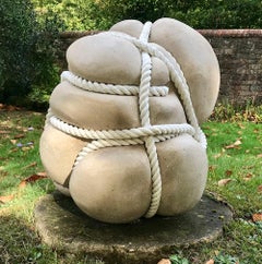 Anger, Restrained by Peter Brooke Ball - outdoor stone sculpture, abstract