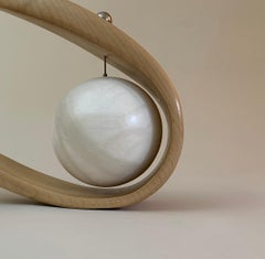 Hang by Peter Brooke-Ball - Wood and Stone Sculpture, abstract