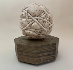 Resolved by Peter Brooke-Ball - Rope and Stone Sculpture, abstract