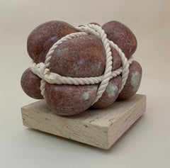 Saved by Peter Brooke-Ball - Rope and Stone Sculpture, abstract