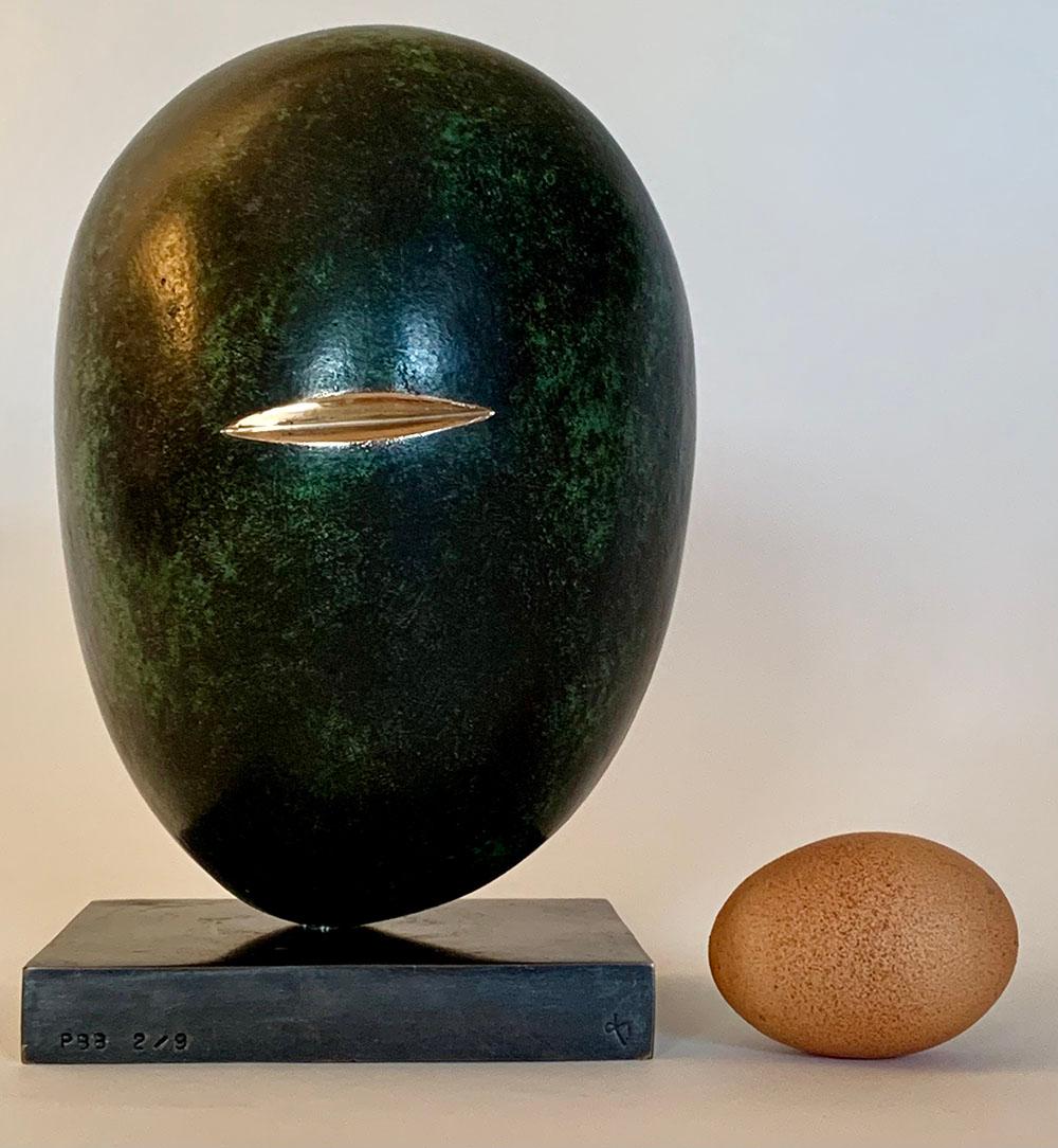Slash by Peter Brooke-Ball - Abstract sculpture, bronze, oval shape For Sale 4