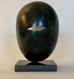 Slash de Peter Brooke-Ball, sculpture abstraite, bronze, forme ovale