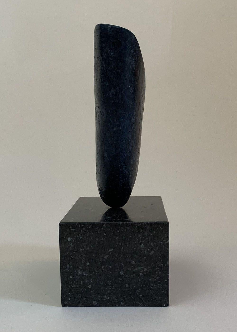 Slip by Peter Brooke-Ball - abstract sculpture, black and golden For Sale 1