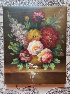 Peter Brooks Still Life of a Vase of flowers, Oil Painting circa 1960