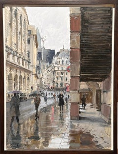 Britischer Impressionist Peter "Pete the Street" Brown, Straßenszene