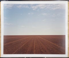 Levelland, TX - Gepflügtes Feld, Schmutz, Bauernhof, Landschaft, minimal, Horizont