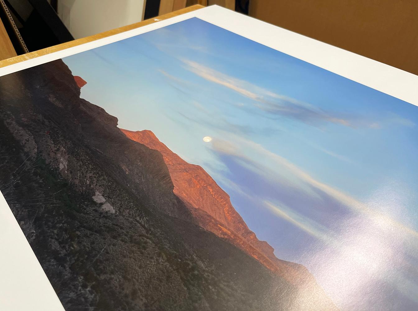 West Texas: Full Moon over the Chisos Mountain, Big Bend National Park For Sale 1