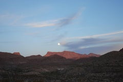 West Texas: Full Moon over the Chisos Mountain, Big Bend National Park