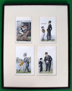 A Set of Four (4) 1930’s Horseracing & Turf Personalities Caricature Prints