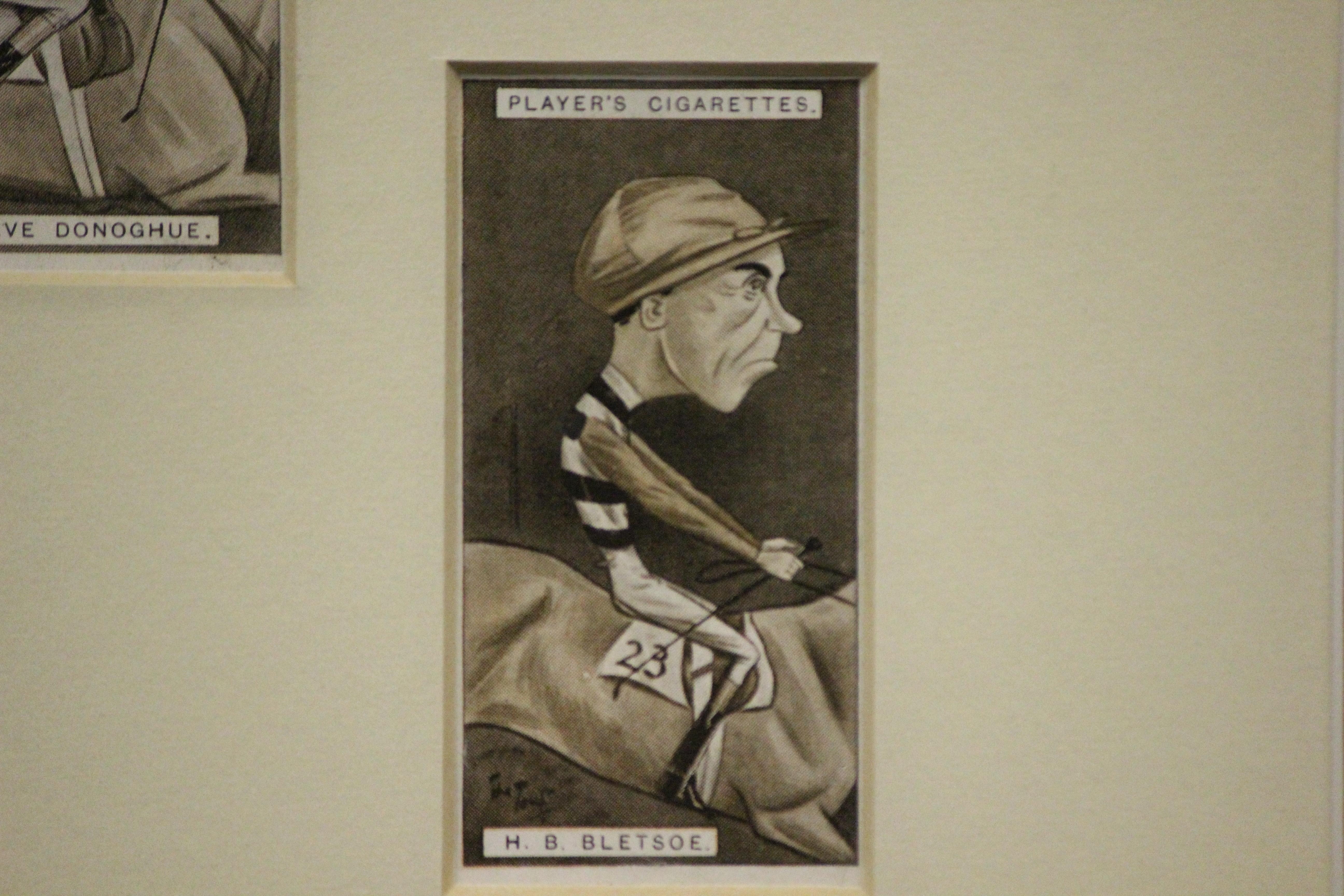 Classic English (5 custom framed) jockeys on c1930s Player's Cigarettes cards

Image Sz: 6 1/2