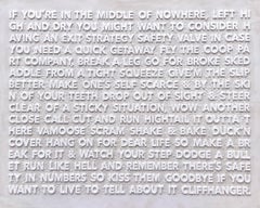 Peter Buchman "Estrategia de salida", Serie de pinturas con voz en off, 2025