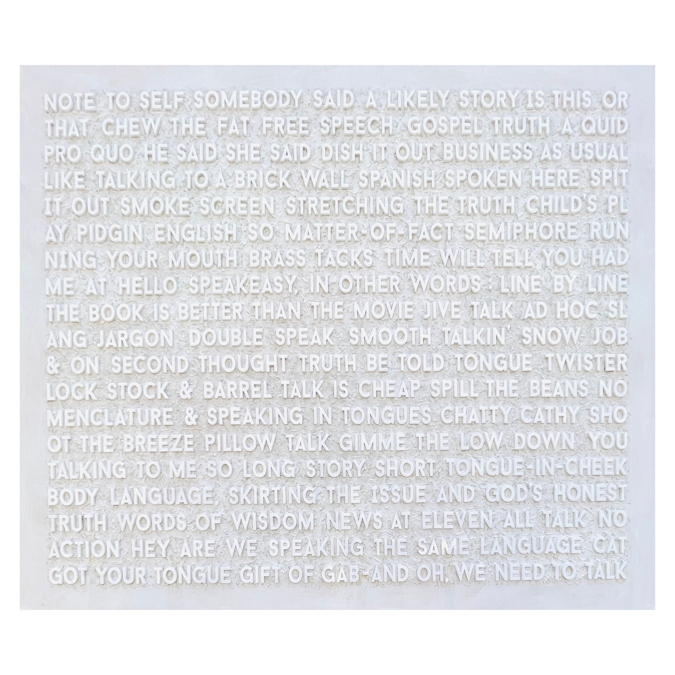 „Note to Self, Voice-Over Paintings“, Serie von Peter Buchman, 2025