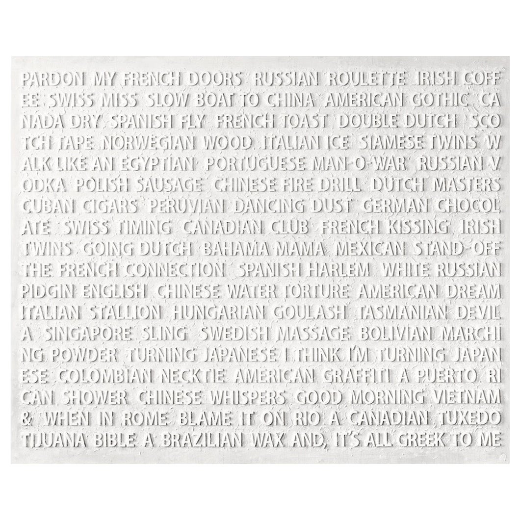 Peter Buchman 
Pardon my French
, Voice-Over Paintings Series, 2025