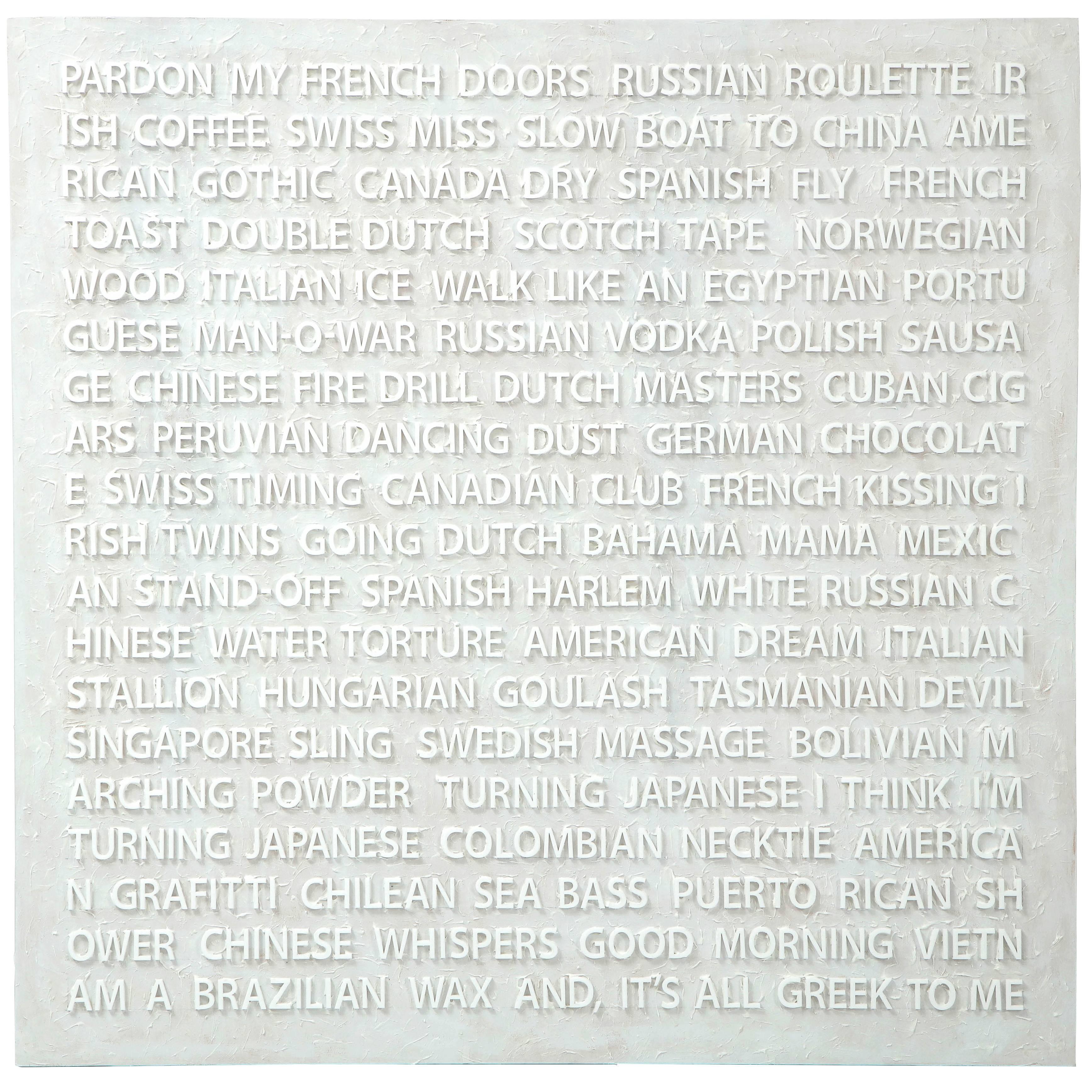 Peter Buchman "Pardon My French", Enamel on Wood, 2018