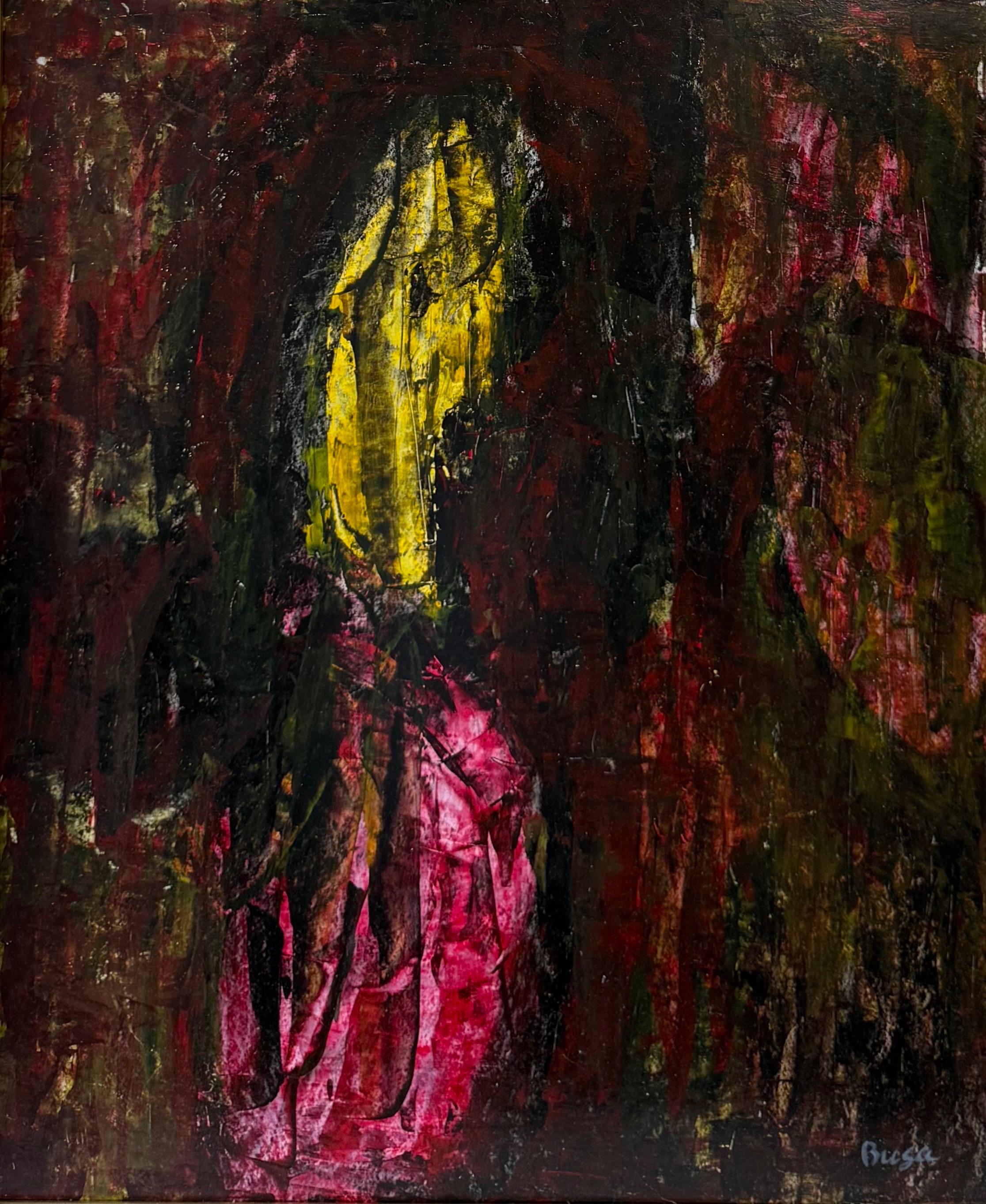 Pittura ad olio espressionista astratta Peter Busa in vendita 2