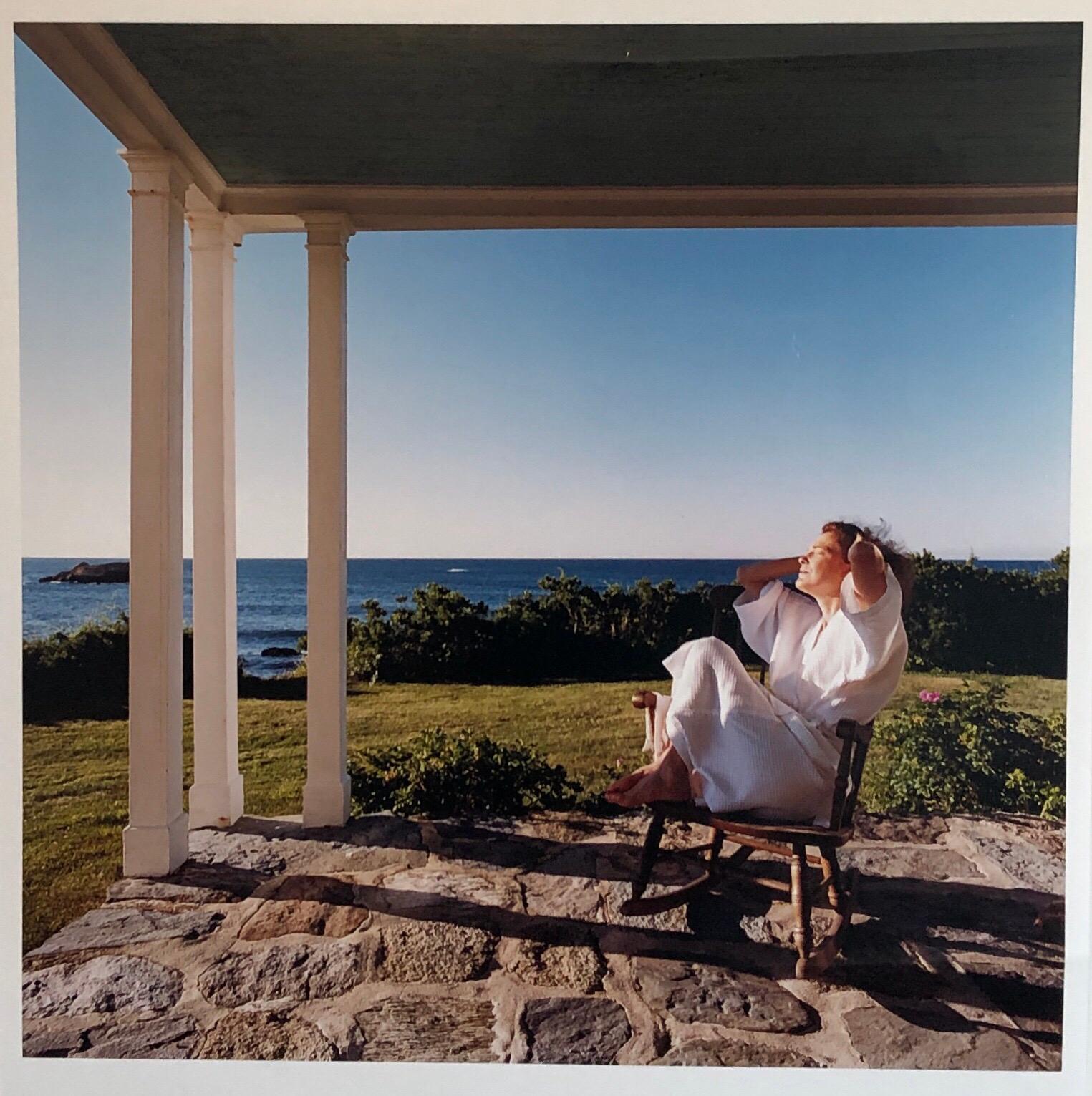 Peter C. Jones  Still-Life Photograph - Woman in Bathrobe Large Format Flower Photo 24X20 Color Photograph Beach House