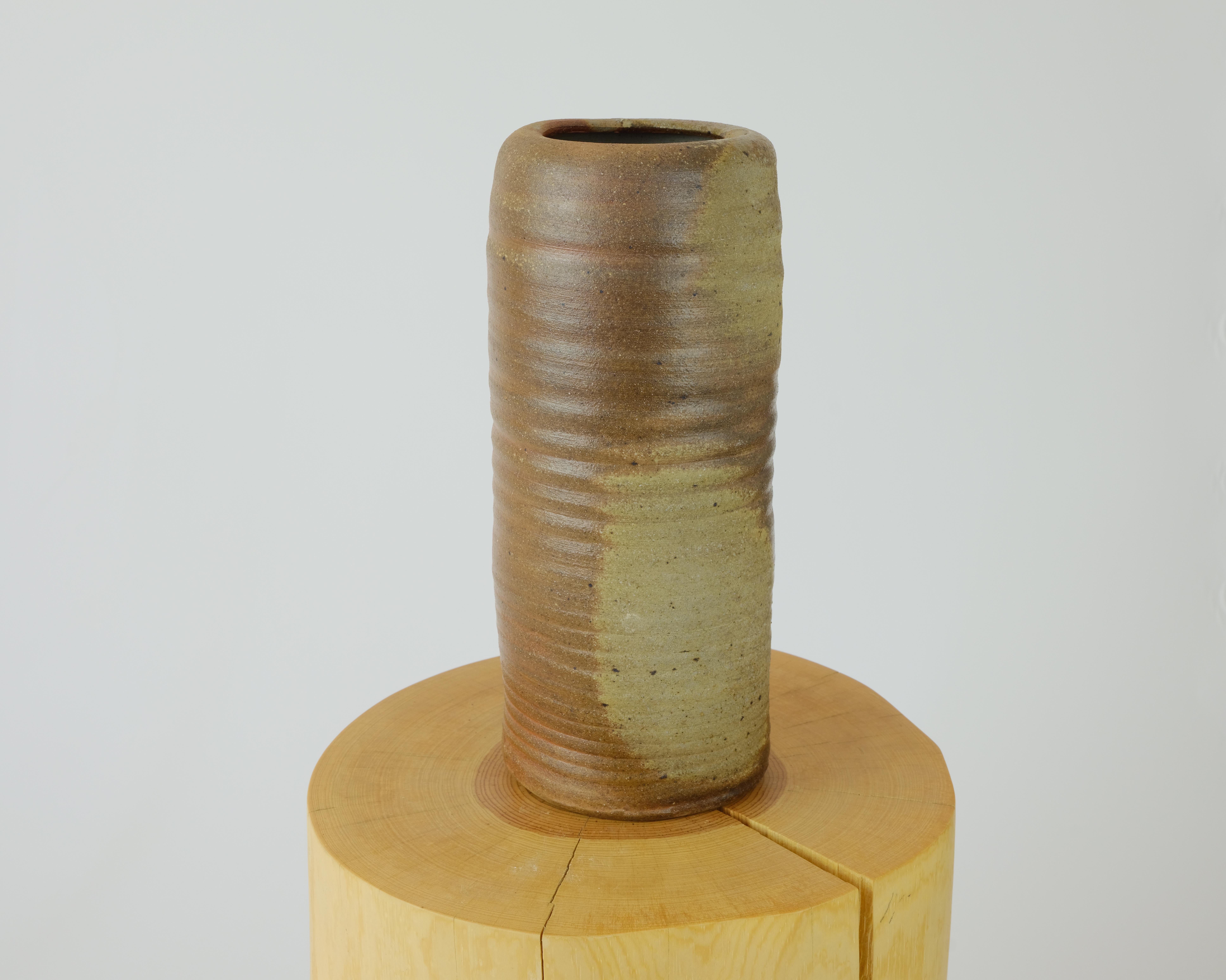 Brutalist Peter Callas Pottery Vase For Sale