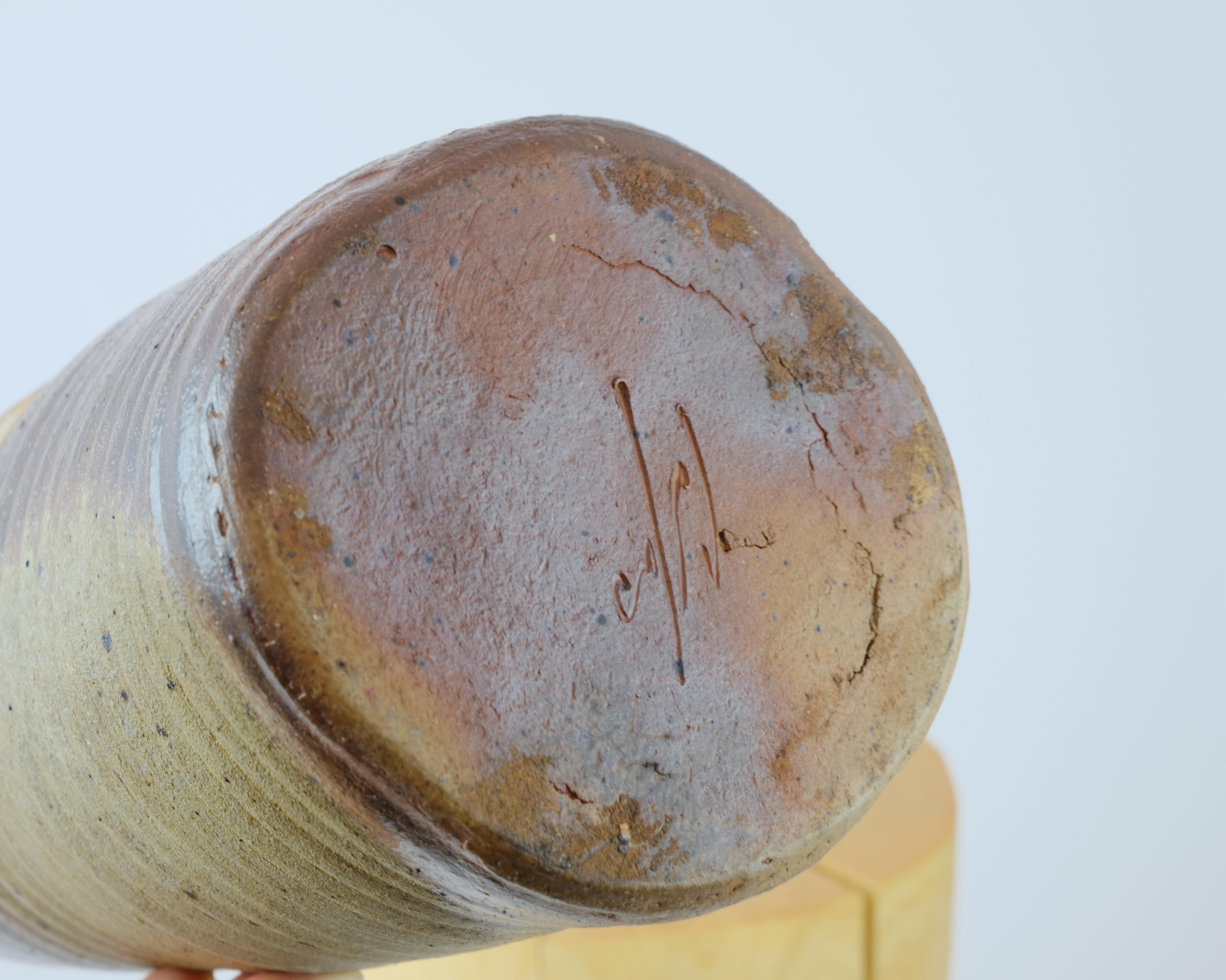 American Peter Callas Pottery Vase For Sale