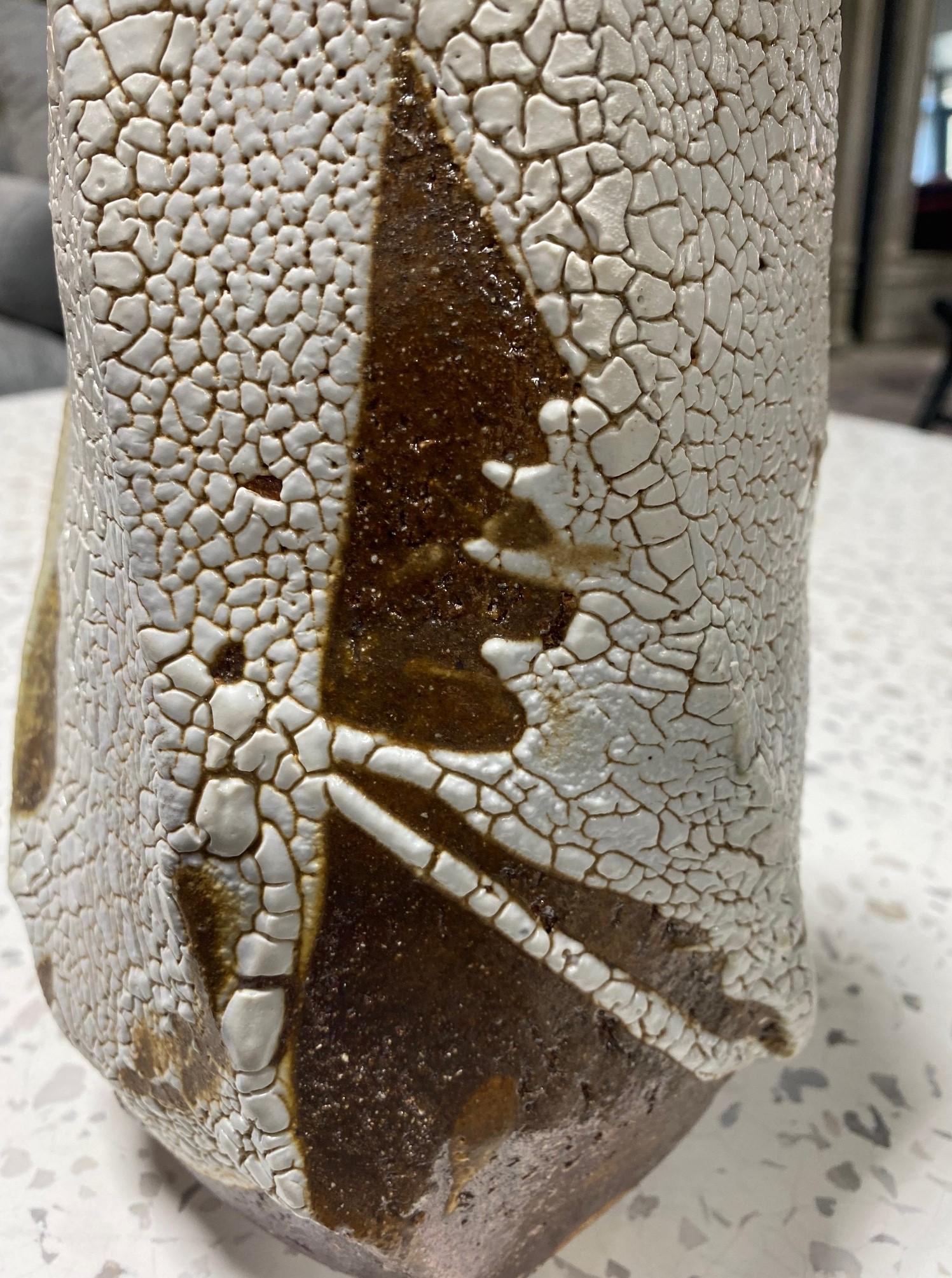 Peter Callas Signed Wood Fired Studio Pottery Mentori Vase Sculpture Vessel 6