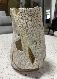 Peter Callas Signed Wood Fired Studio Pottery Mentori Vase Sculpture Vessel