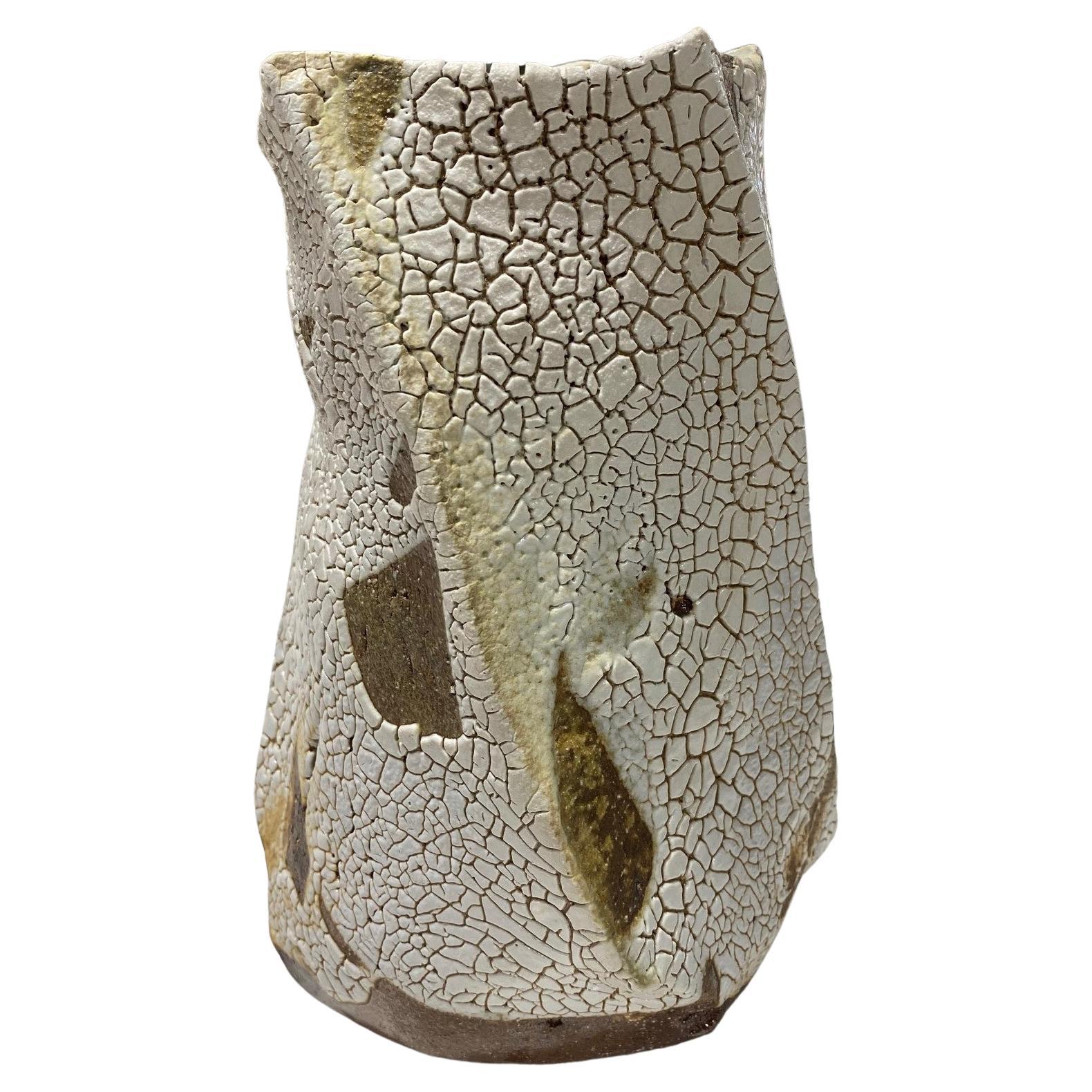 Peter Callas Signed Wood Fired Studio Pottery Mentori Vase Sculpture Vessel