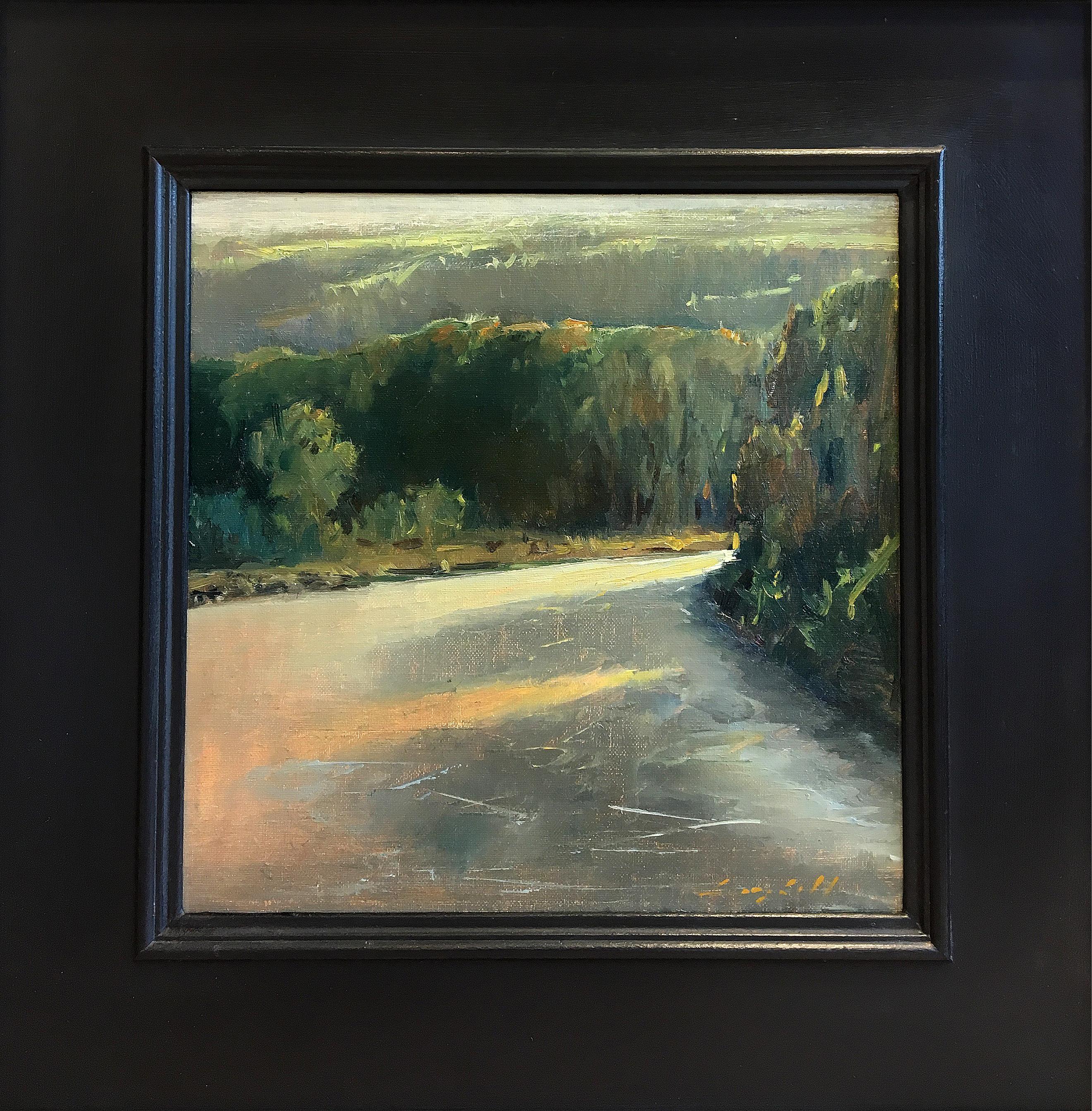 Peter Campbell Landscape Painting - Animas Afternoon (river, reflections, lush landscape)