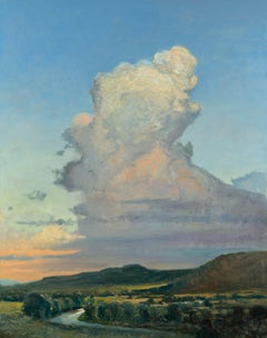 Clouds Over the Roaring Fork (pastel sky, river reflections, lush landscape)