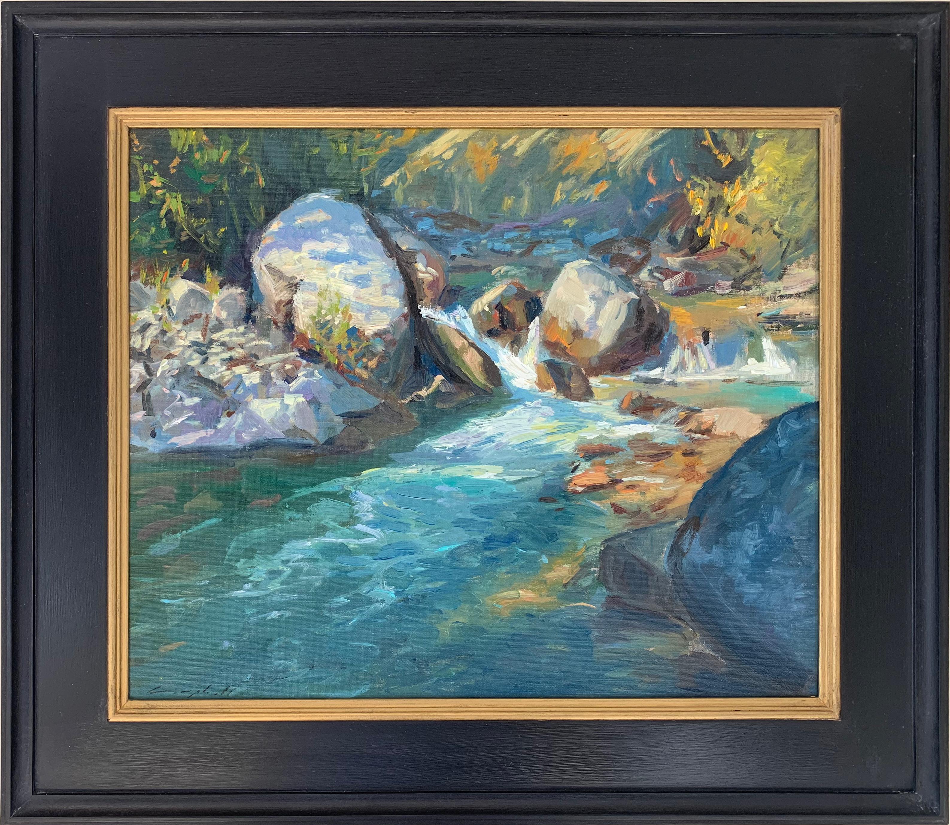 Summer Creek (turquoise water, cascades, boulders, lush evergreens) For Sale 1