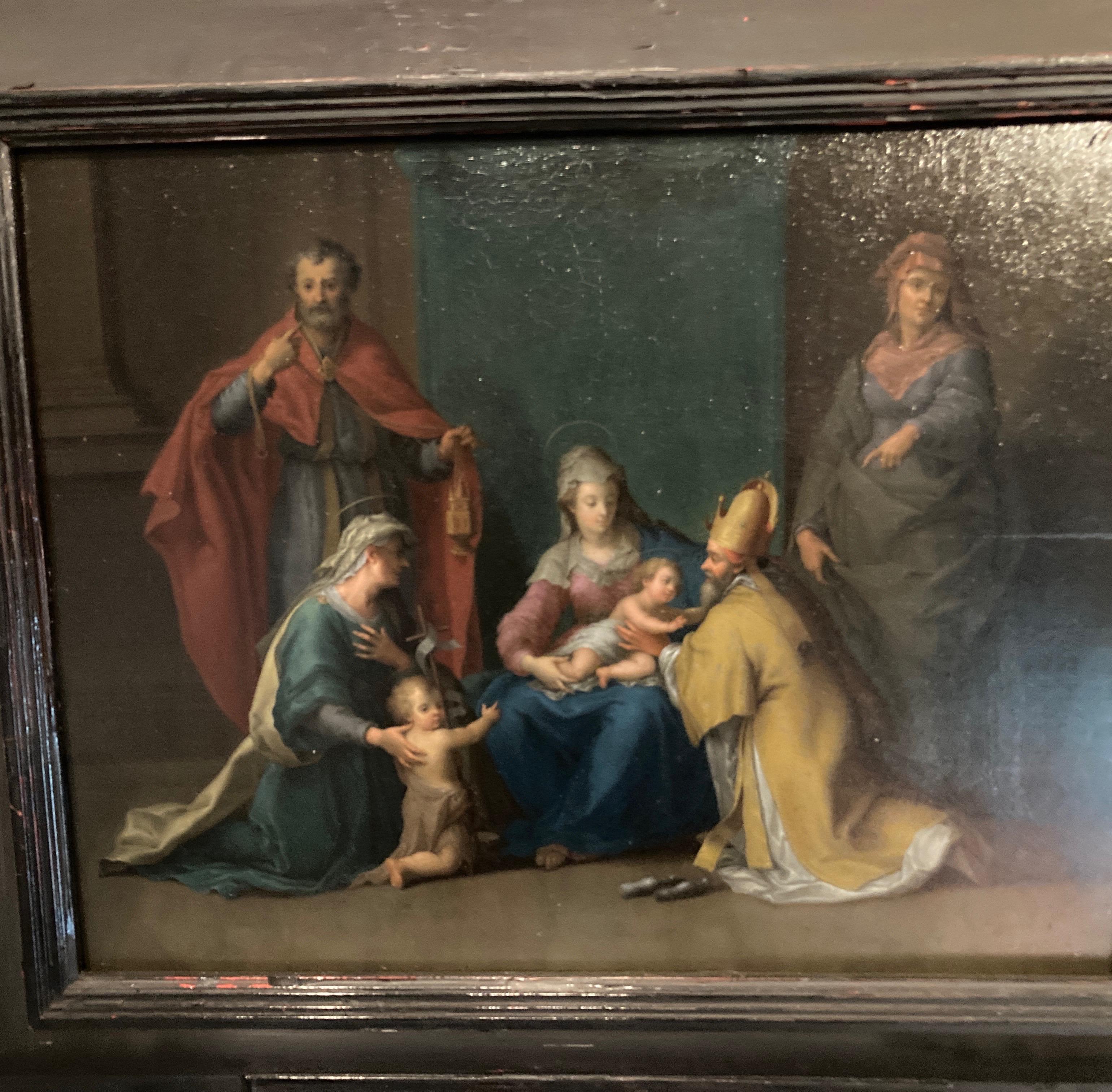 Sacra Conversazione, Maria, Christus, Altmeister, Religiös, Barockmalerei, Kunst – Painting von Peter Candid (Pieter de Witte)