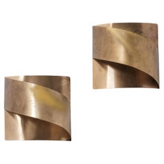 Peter Celsing Mid-Century Swedish Brass Wall Lights '2 Pairs Available'