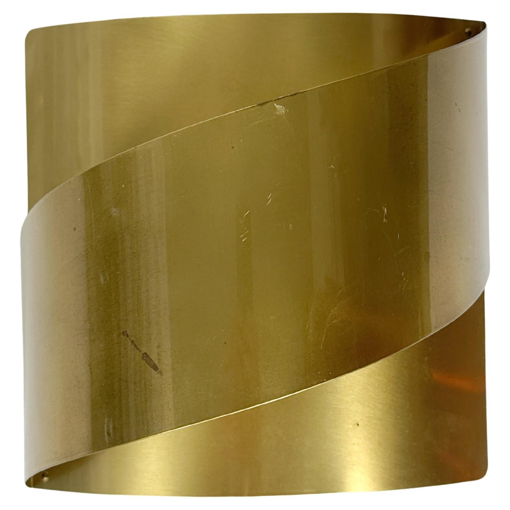 Peter Celsing Wall Lamp Brass Band Falkenberg Sweden 1970s Wall Light Sconce For Sale