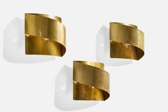 Peter Celsing, appliques murales, laiton, Suède, années 1960