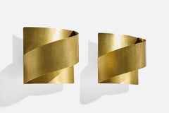 Peter Celsing, appliques murales, laiton, Suède, années 1960