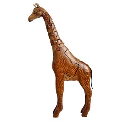 Sculpture de girafe puzzle en bois articulé de Peter Chapman Studio Craftsman