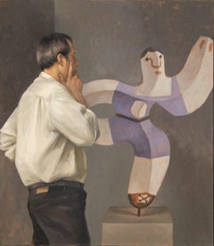 Peter Churcher, Regarding Picasso, Portrait, Realistic, Figurative, Oil Painting