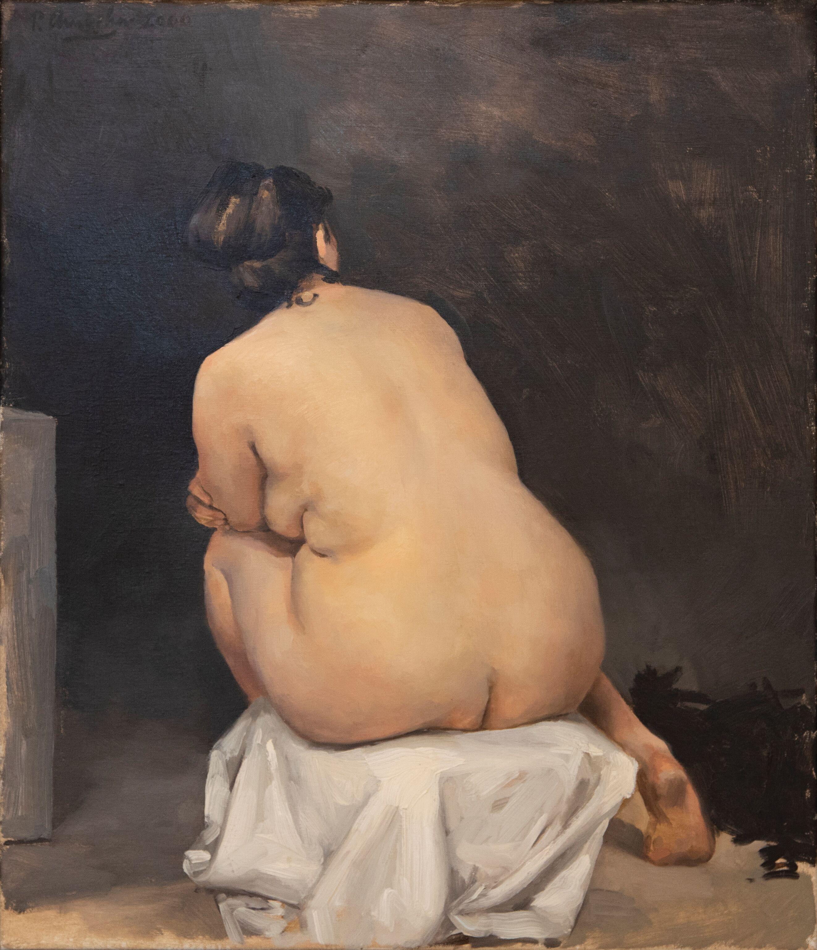 Peter Churcher (Born 1964)
Sacha’s back
Oil on canvas
Signed and dated 2000 upper right
Measures: 56cm high, 46cm wide
 
Provenance: Australian Galleries Sydney Recent Paintings 24 October-18 November 2000-AG no 27135.